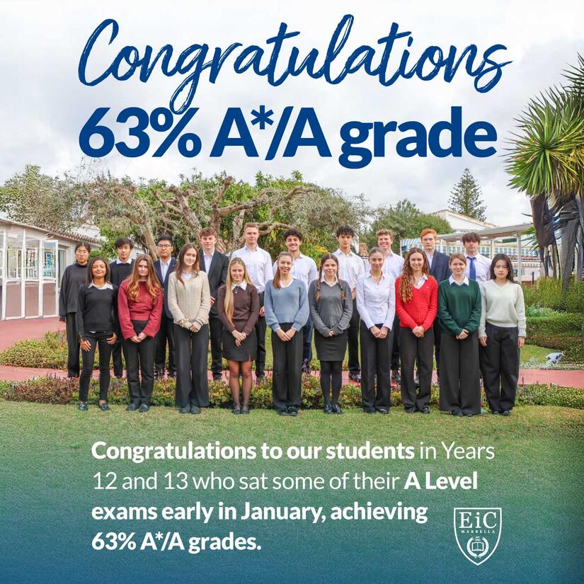 Outstanding January A-Level Results achieving 63% A*/A grades