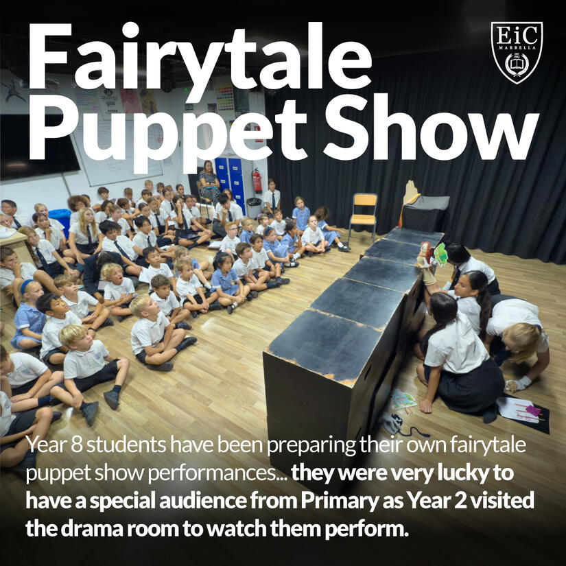 Year 2 visited the Drama room to watch Year 8 perform classic tales